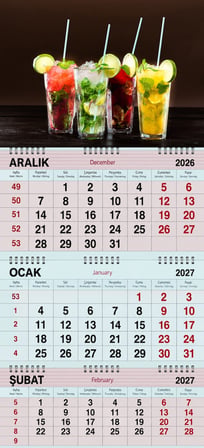 2027 Yılı Gemici Takvimi-Cocatails