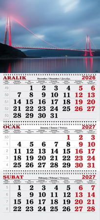 2027 Yılı Gemici Takvimi-Boğaz Köprüsü ve Gökyüzü