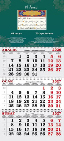 2027 Yılı Gemici Takvimi-Fil Suresi