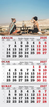2027 Yılı Gemici Takvimi-Kapadokya'daki Kafeler