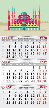 2027 Yılı Gemici Takvimi-Hagia Sophia Vector Art