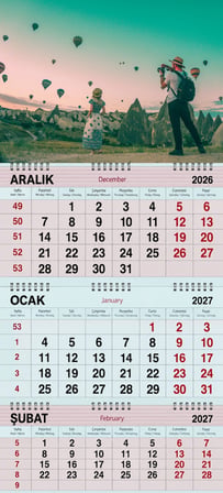 2027 Yılı Gemici Takvimi-Kapadokyada Bir Sabah