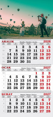 2027 Yılı Gemici Takvimi-Kapadokyada Bir Sabah