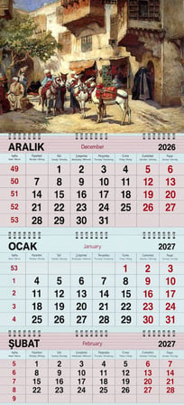 2027 Yılı Gemici Takvimi-Pazar, Kahire-MISIR-Frederick Arthur Bridgman