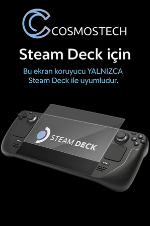 Cosmostech Steam Deck & Steam Deck OLED Uyumlu Temperli Cam Ekran Koruyucu