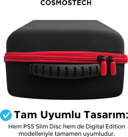 COSMOSTECH Ps5 Slim CD ve Dijital Uyumlu Taşıma Çantası Siyah