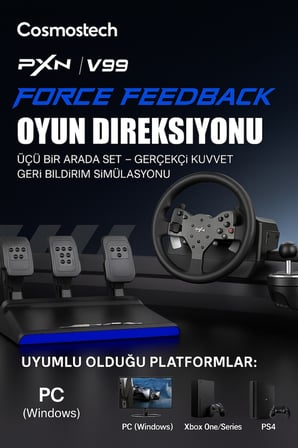 Cosmostech Pxn V99 Direksiyon Seti –Ps5-Ps4-XboX-Pc Uyumlu