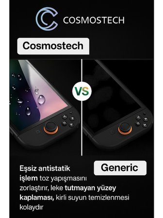 Nintendo Switch 2 Uyumlu 7'' – 7.9'' 9h Temperli Cam Kırılmaz Ekran Koruyucu, Hd Clear, Toz Önleyici, Kabarcık Önleyici, 9h Hardness