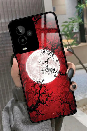 General Mobile Gm 24 Pro Uyumlu Van Gogh Kırmızı Ağaç Tablo Tasarımlı Parlak Silikon Kılıf