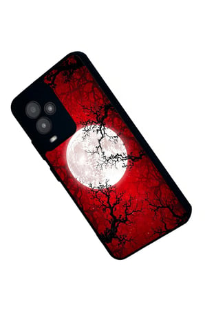 General Mobile Gm 24 Pro Uyumlu Van Gogh Kırmızı Ağaç Tablo Tasarımlı Parlak Silikon Kılıf
