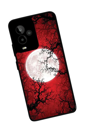 General Mobile Gm 24 Pro Uyumlu Van Gogh Kırmızı Ağaç Tablo Tasarımlı Parlak Silikon Kılıf