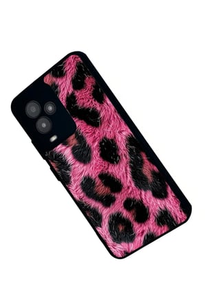 General Mobile Gm 24 Pro Uyumlu Pembe Leopar Tasarımlı Parlak Silikon Kılıf