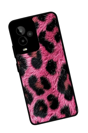 General Mobile Gm 24 Pro Uyumlu Pembe Leopar Tasarımlı Parlak Silikon Kılıf