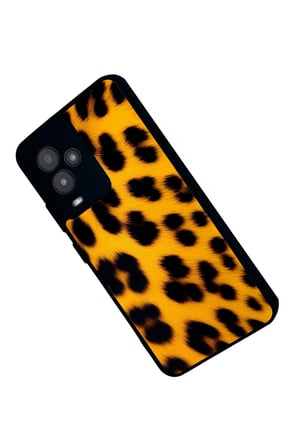 General Mobile Gm 24 Pro Uyumlu Sarı Leopar Tasarımlı Parlak Silikon Kılıf