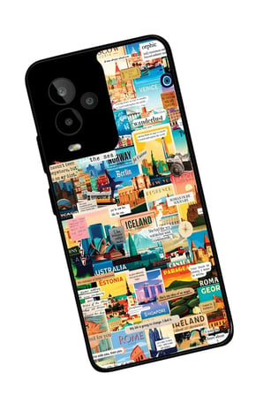 General Mobile Gm 24 Pro Uyumlu Travel Tasarımlı Parlak Silikon Kılıf