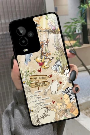 General Mobile Gm 24 Pro Uyumlu Ayı Winnie Tasarımlı Parlak Silikon Kılıf