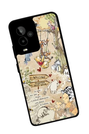 General Mobile Gm 24 Pro Uyumlu Ayı Winnie Tasarımlı Parlak Silikon Kılıf