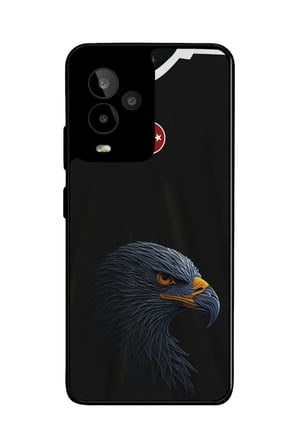 General Mobile Gm 24 Pro Uyumlu Kartal Tasarımlı Parlak Silikon Kılıf