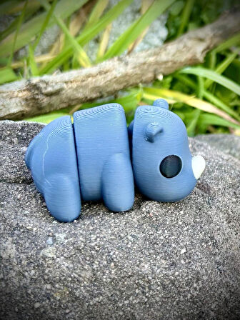 Gergedan Oyuncak - Asil Koruyucusu! 🦏🌿✨ 3D Hareketli Organik Model - Orta Boy