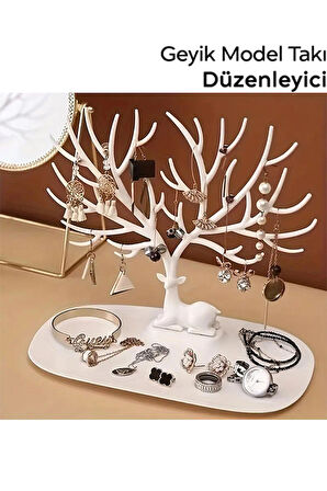 Beyaz Geyik Model Takı Düzenleyici Organizer | Takı Standı