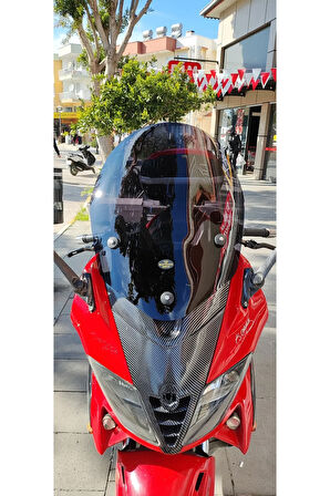 Gilera Nexus 500 Siperlik Ön Cam 2004 2008 Model 58cm Siyah Renkli 4mm