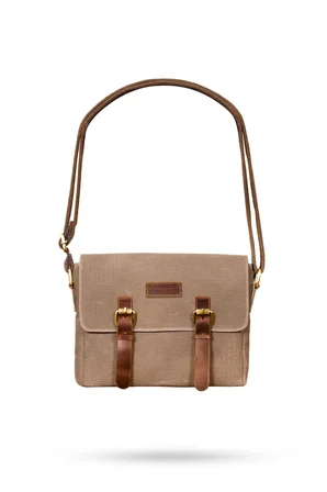 Design 01 Kanvas - Deri Unisex Postacı Çanta