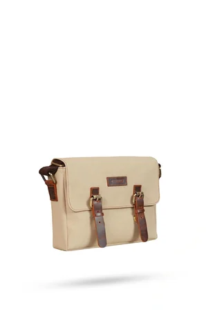 Design 01 Kanvas - Deri Unisex Postacı Çanta