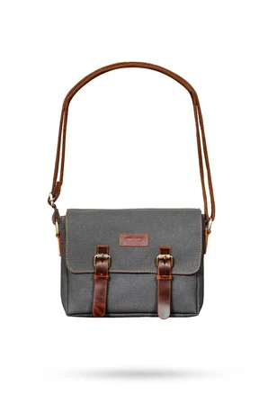 Design 01 Kanvas - Deri Unisex Postacı Çanta
