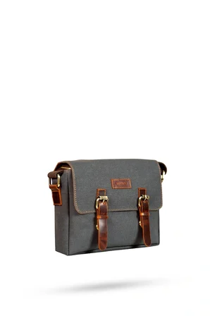 Design 01 Kanvas - Deri Unisex Postacı Çanta