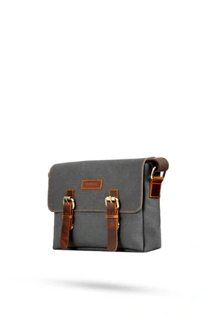 Design 01 Kanvas - Deri Unisex Postacı Çanta