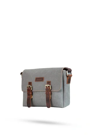Design 01 Kanvas - Deri Unisex Postacı Çanta