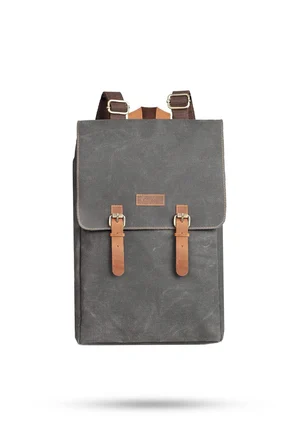 Design 02 15.6 Inch Kanvas Laptop Sırt Çantası