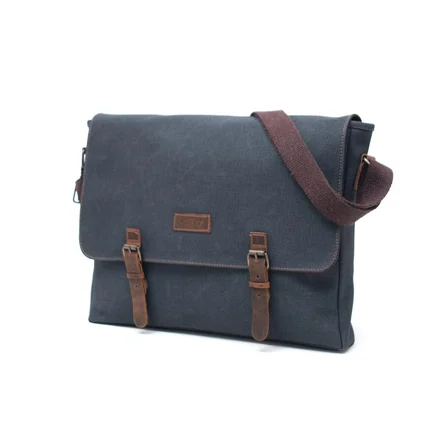 Design 03 Kanvas - Deri 15.6 Inch  Unisex Postacı Laptop Çantası