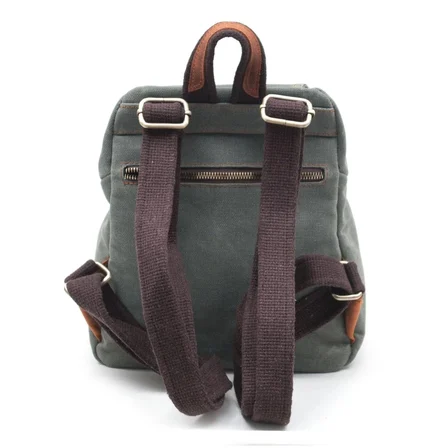 Design 04 Kanvas - Deri Kadın Sırt Çantası
