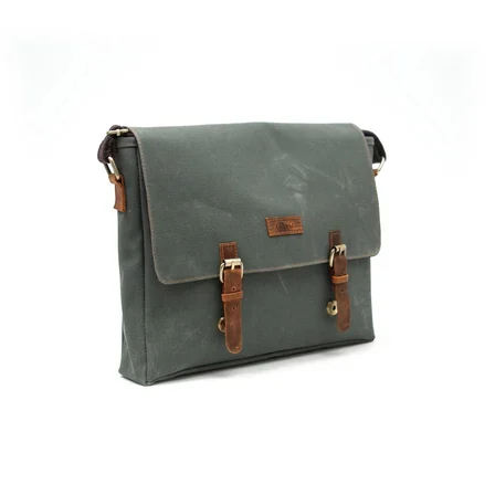 Design 03 Kanvas - Deri 15.6 Inch  Unisex Postacı Laptop Çantası