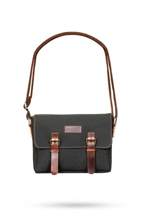 Design 01 Kanvas - Deri Unisex Postacı Çanta