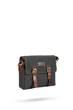 Design 01 Kanvas - Deri Unisex Postacı Çanta