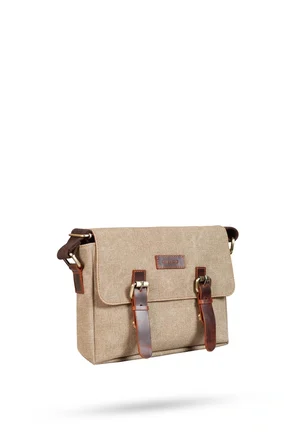 Design 01 Kanvas - Deri Unisex Postacı Çanta
