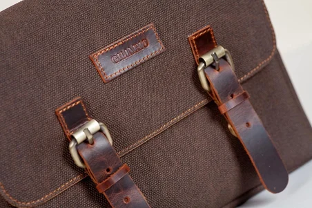 Design 01 Kanvas - Deri Unisex Postacı Çanta