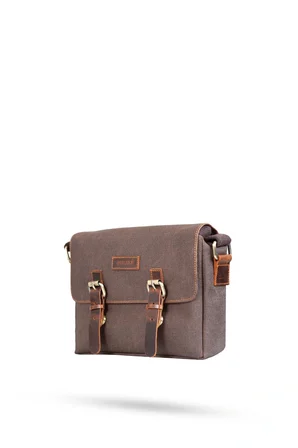 Design 01 Kanvas - Deri Unisex Postacı Çanta