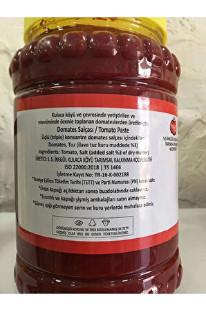 Kulaca Domates Salçası 2.5kg (2025 Üretim)