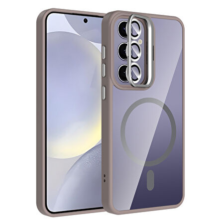 Samsung Galaxy S24 Plus Kılıf Kamera Standlı Lens Koruyucu Hediyeli Zr-Etro