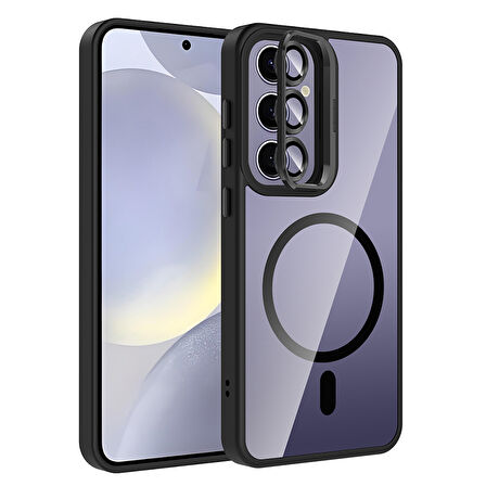 Samsung Galaxy S25 Kılıf Kamera Standlı Lens Koruyucu Hediyeli Zr-Etro