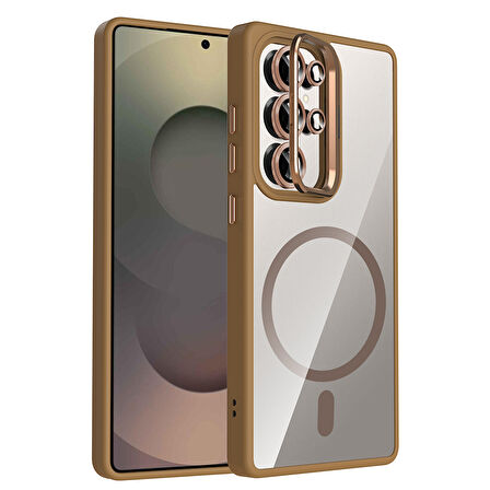 Samsung Galaxy S25 Ultra Kılıf Kamera Standlı Lens Koruyucu Hediyeli Zr-Etro