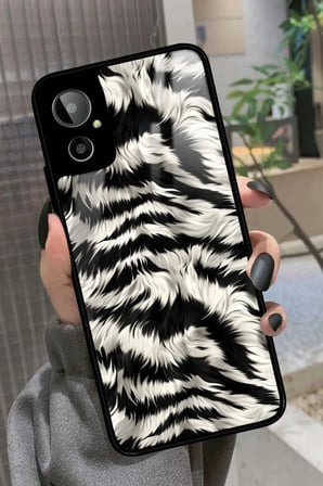 General Mobile Gm 23 SE Uyumlu Zebra Tasarımlı Parlak Silikon Kılıf