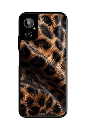 General Mobile Gm 23 SE Uyumlu Kahverengi Leopar Tasarımlı Parlak Silikon Kılıf