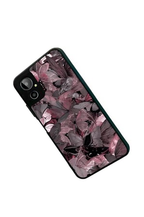 General Mobile Gm 23 SE Uyumlu Pembe Kelebek Tasarımlı Parlak Silikon Kılıf