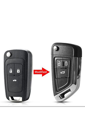 Chevrolet Cruze Aveo Spark Dönüşüm Çevirici Kumanda Kabı Anahtar Kabı 3 Tuşlu 1.Ci Kalite