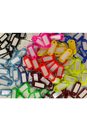 Lüx Plastik Anahtarlık Karışık Renkli 100 Adet 1.ci Kalite