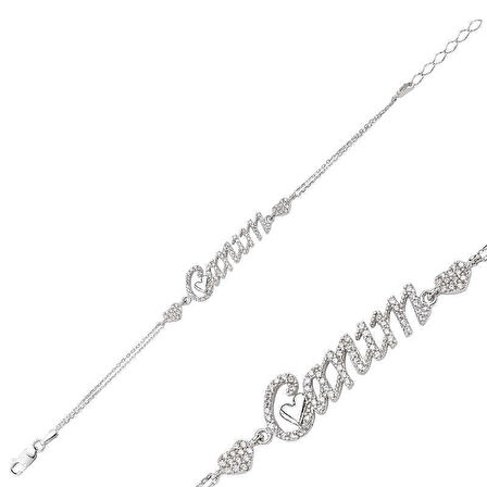 Gümüş Canım Yazılı Kadın Bileklik